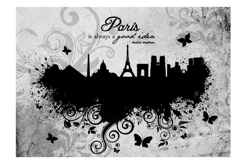 FOTOTAPET Paris Is Always A Good Idea B&W 300x210 - Artgeist sp. z o. o. - Inredning & dekor - Väggdekor - Tapeter & tapettillbehör - Fototapeter