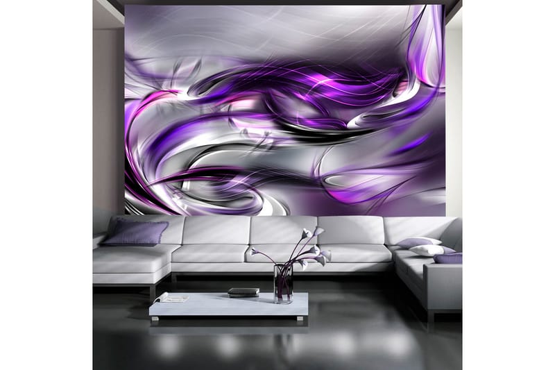 FOTOTAPET Purple Swirls 250x175 - Artgeist sp. z o. o. - Inredning & dekor - Väggdekor - Tapeter & tapettillbehör - Fototapeter