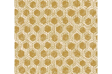 Geometric Tapet Alpha Ovävd Guld Beige