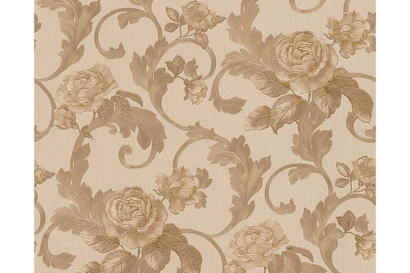 Rosas Tapet Nobile Ovävd Beige Brons - AS Creation - Inredning & dekor - Väggdekor - Tapeter & tapettillbehör - Mönstrade tapeter