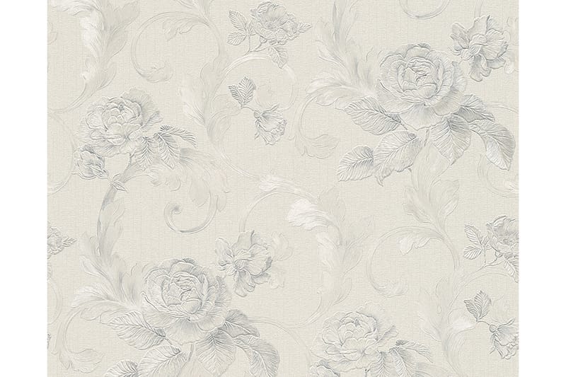 Rosas Tapet Nobile Ovävd Silver Cream - AS Creation - Inredning & dekor - Väggdekor - Tapeter & tapettillbehör - Mönstrade tapeter