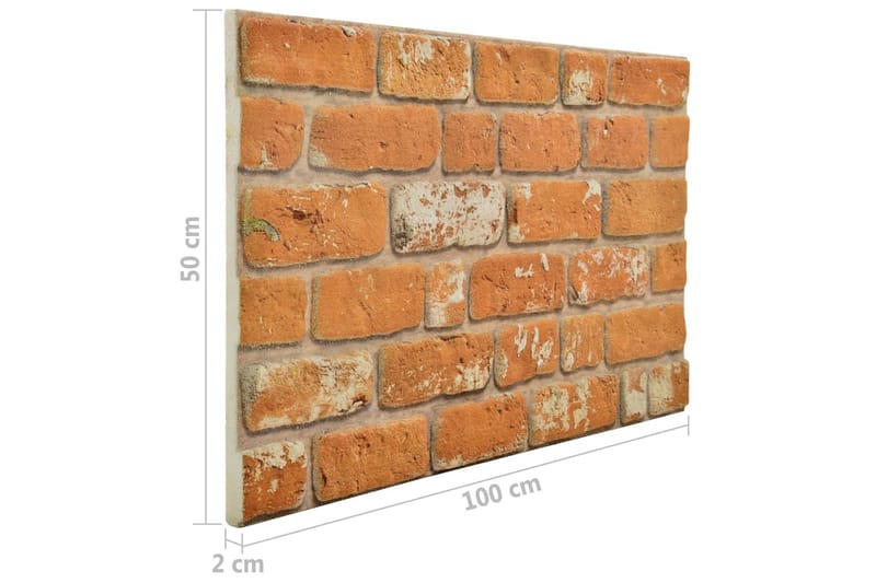 Väggpaneler 3D ljusbrunt tegel 11 st EPS - Brun - Inredning & dekor - Väggdekor - Väggpanel