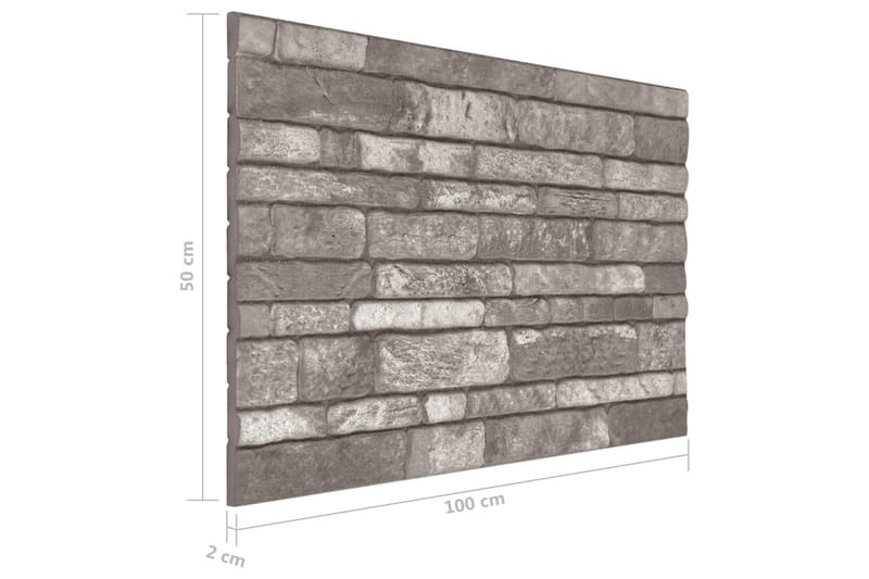 Väggpaneler 3D mörkgrått tegel 10 st EPS - Grå - Inredning & dekor - Väggdekor - Väggpanel