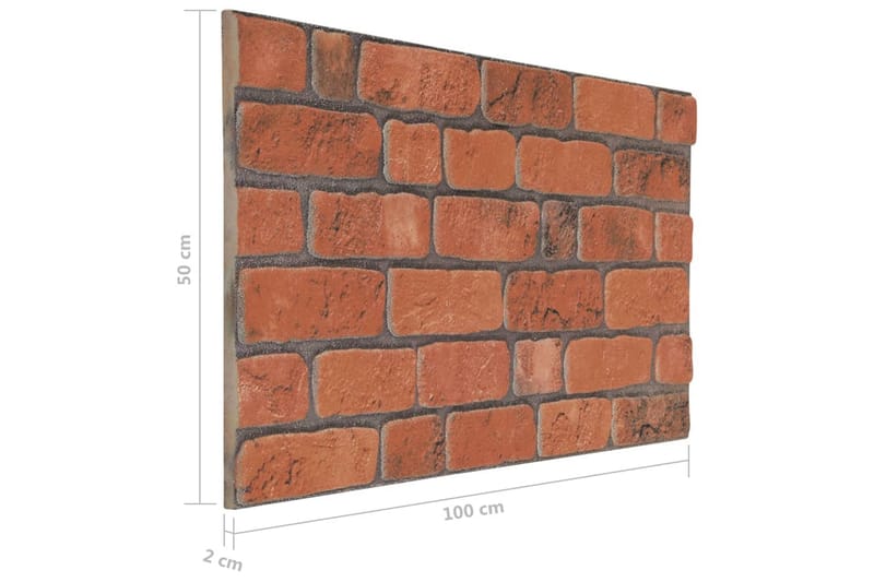 Väggpaneler 3D terrakotta tegel 10 st EPS - Brun - Inredning & dekor - Väggdekor - Väggpanel