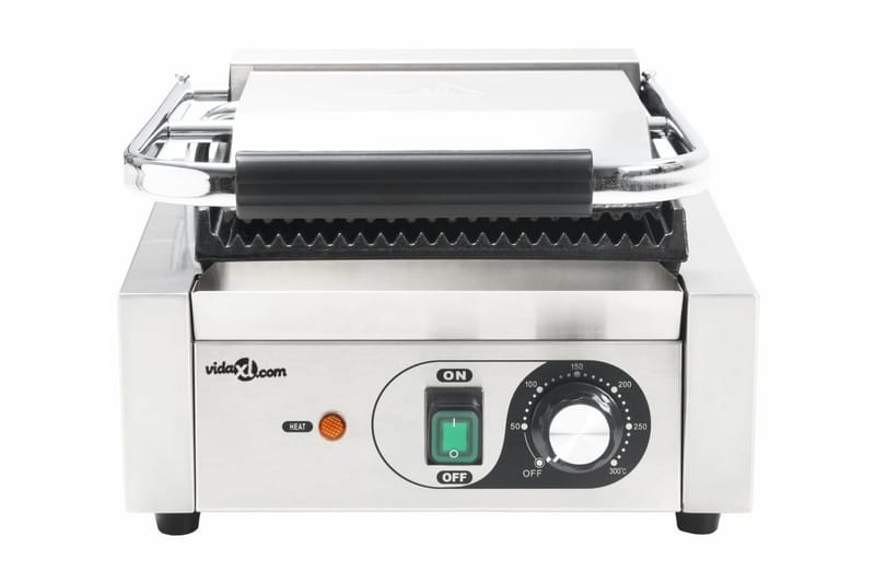 Paninigrill rostfritt stål 1800 W 31x30,5x20 cm - Silver - Kök & hushåll - Hushållsmaskiner & vitvaror - Köksmaskiner - Värma & koka - Klämgrillar & smörgåsgrill