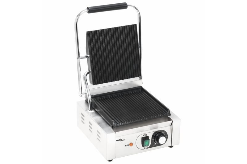 Paninigrill rostfritt stål 1800 W 31x30,5x20 cm - Silver - Kök & hushåll - Hushållsmaskiner & vitvaror - Köksmaskiner - Värma & koka - Klämgrillar & smörgåsgrill