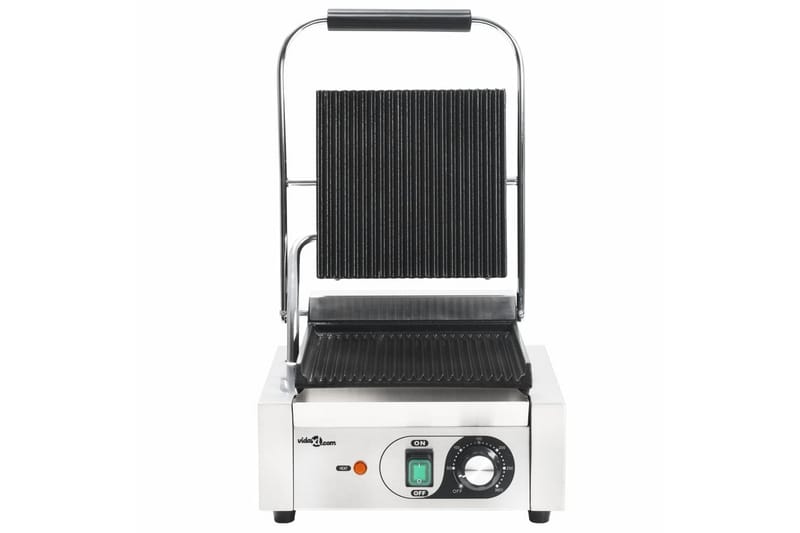 Paninigrill rostfritt stål 1800 W 31x30,5x20 cm - Silver - Kök & hushåll - Hushållsmaskiner & vitvaror - Köksmaskiner - Värma & koka - Klämgrillar & smörgåsgrill