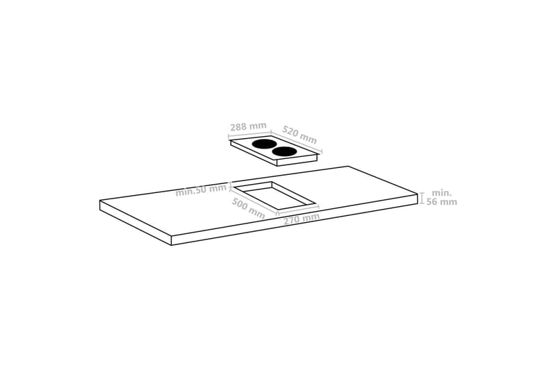 Flexizone induktionshäll med 2 plattor touchkontroll 3500W - Svart - Kök & hushåll - Hushållsmaskiner & vitvaror - Spis - Spishäll - Induktionshäll