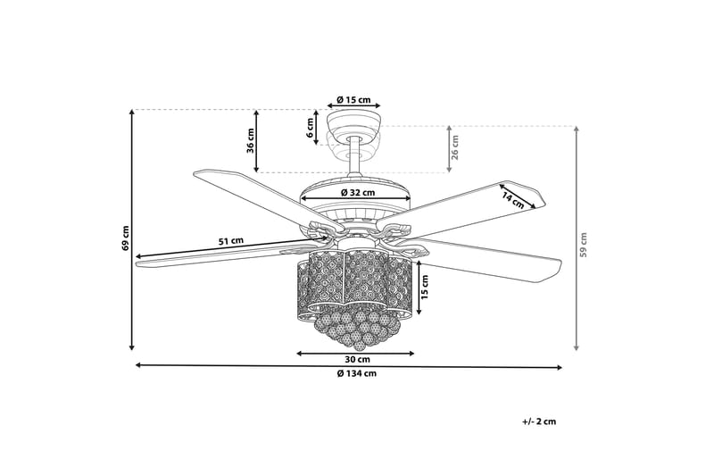 ZHOUKOU Takfläkt Silver - Kök & hushåll - Klimatkontroll - Ventilation - Takventilation - Takfläkt