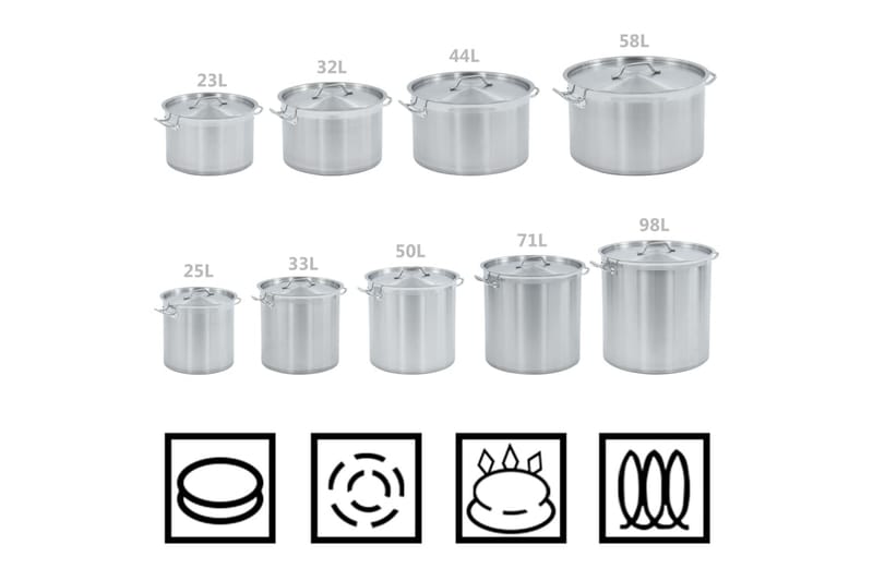 Gryta 98 L 50x50 cm rostfritt stål - Kök & hushåll - Matlagning & bakning - Grytor, kastruller & stekkärl - Kastruller