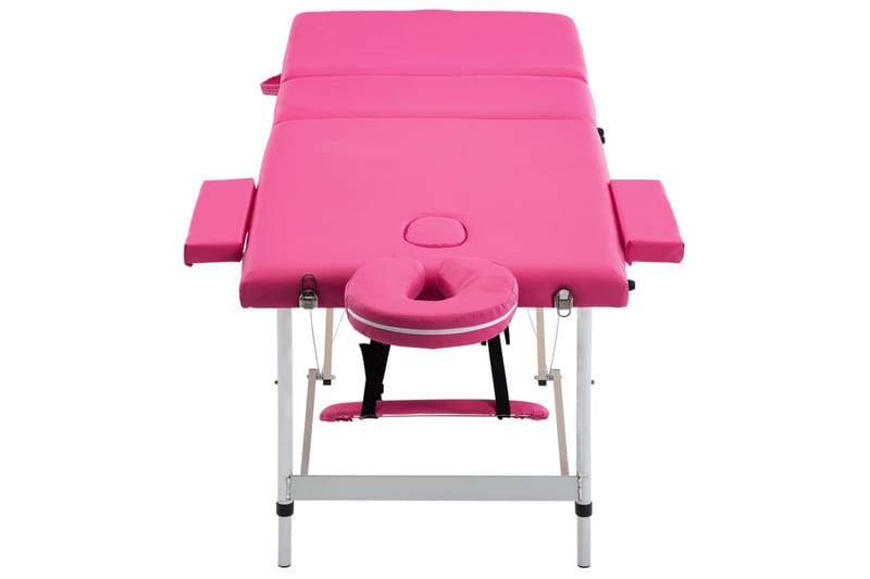 Hopfällbar massagebänk 3 sektioner aluminium rosa - Rosa - Kök & hushåll - Personvård & hälsa - Massage & välbefinnande - Massagebänk & massagebord