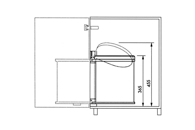 Hailo Sophink för skåp Compact-Box strl M 15 L vit 3555-001 - Kök & hushåll - Städ & klädvård - Källsortering & avfallshantering - Soptunna & avfallskärl