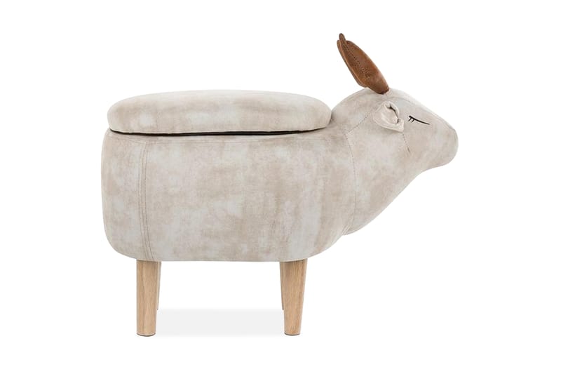 SAKAIYA Sittpuff med Förvaring Beige - Beige - Möbler - Barnrum