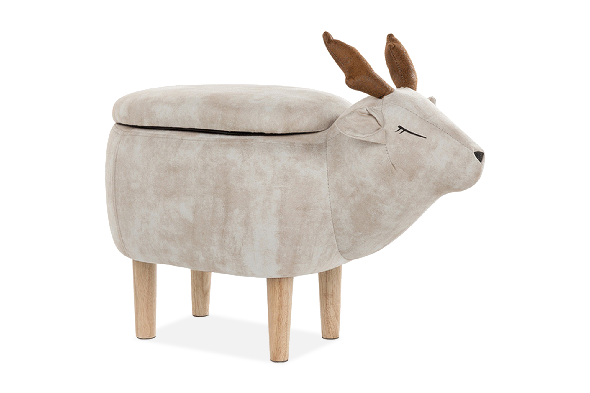 SAKAIYA Sittpuff med Förvaring Beige - Beige Barnrum