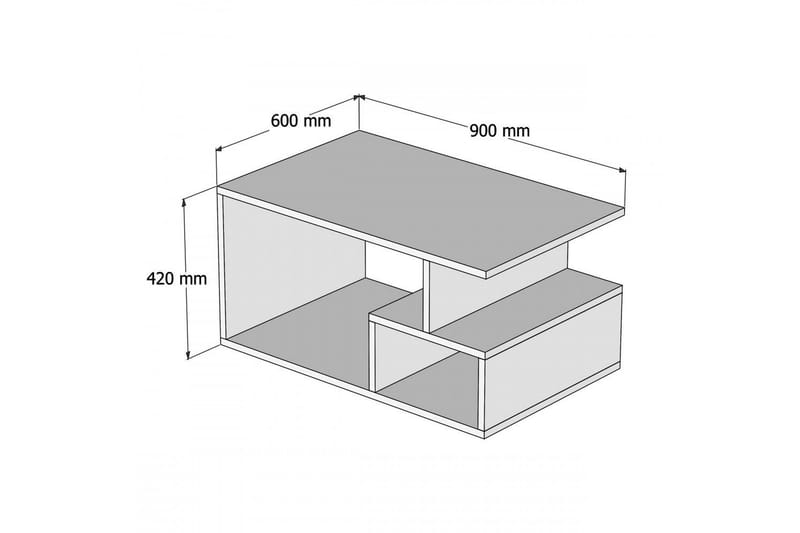 ARDRIERS Soffbord 90x54x90 cm Vit - Möbler - Bord