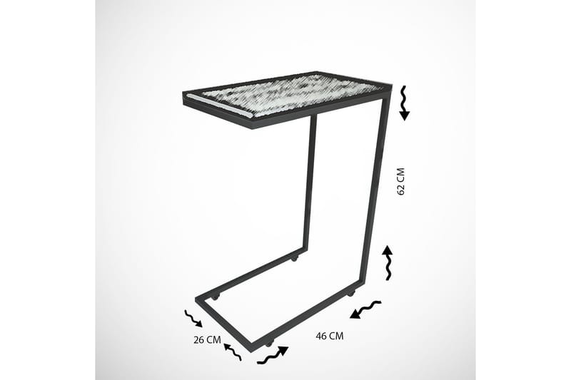 ARENNA Sidobord 46 cm Svart/Vit - Möbler - Bord