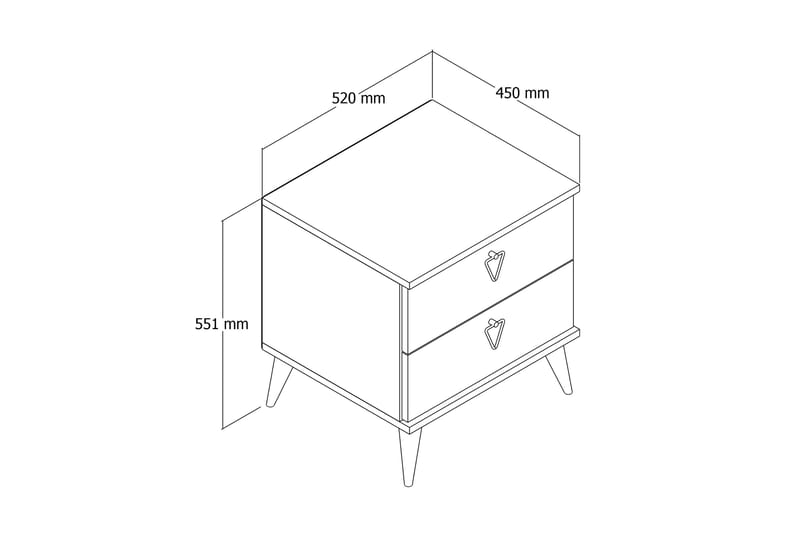 BRAKENS Sängbord 52 cm Natur - Möbler - Bord