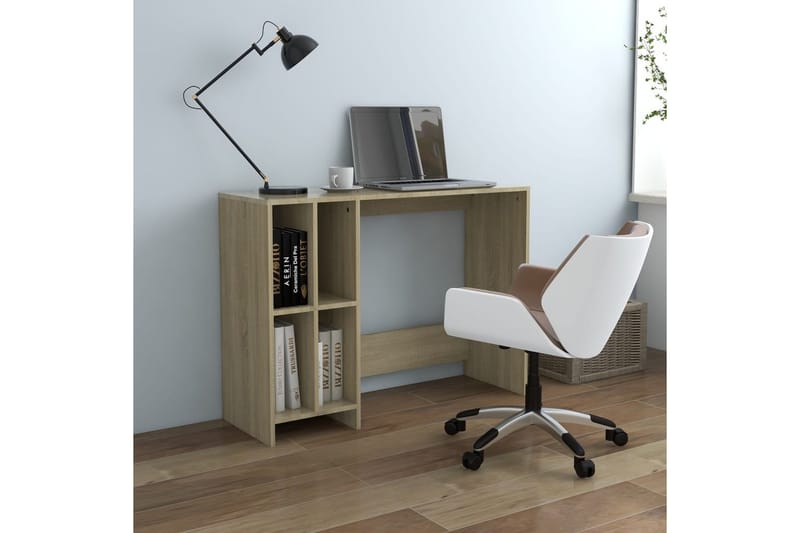 Datorbord sonoma-ek 102,5x35x75 cm spånskiva - Brun - Möbler - Bord