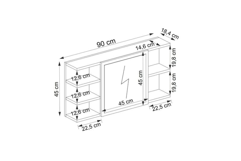 FELISBERTA Sminkbord 90 cm Antracit - Möbler - Bord