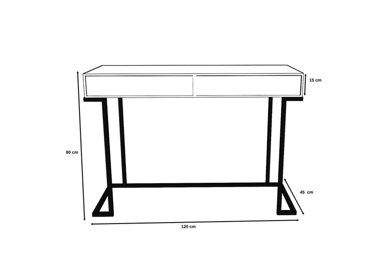 Ghimre Sminkbord 120x45 cm - Antracit/Svart - Möbler - Bord