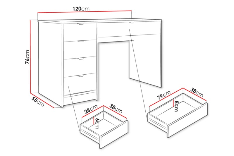 Gudelia Sminkbord 120 cm - Beige - Möbler - Bord