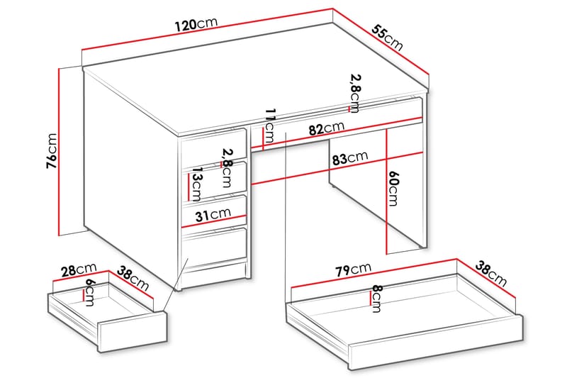 Harland Sminkbord 120 cm - Beige - Möbler - Bord