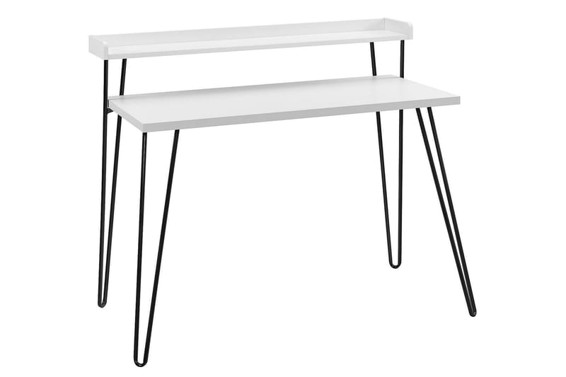 HAVEN Skrivbord 114 cm med Förvaring Hylla Vit/Svart - Dorel Home - Möbler - Bord