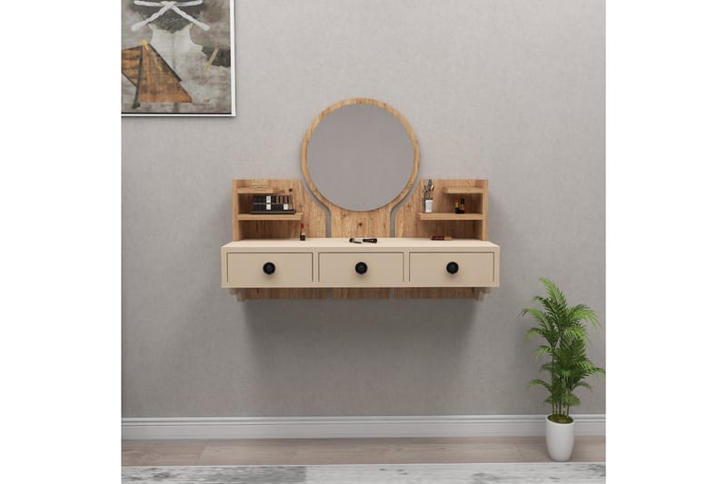 Hines Sminkbord 90 cm Brun/Beige - Möbler - Bord