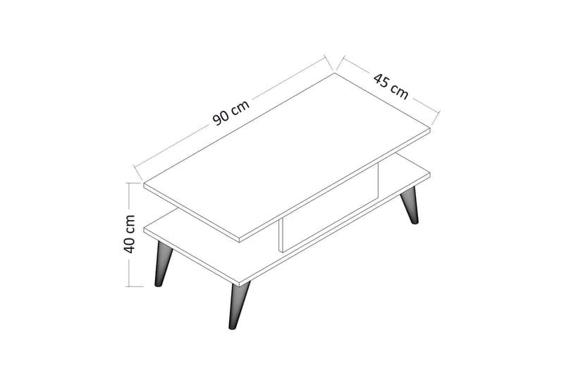 HULSHORST Soffbord 90x40x90 cm Brun - Möbler - Bord