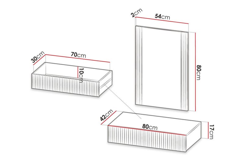 Juniskär Sminkbord 80x42 cm Antracit - Möbler - Bord