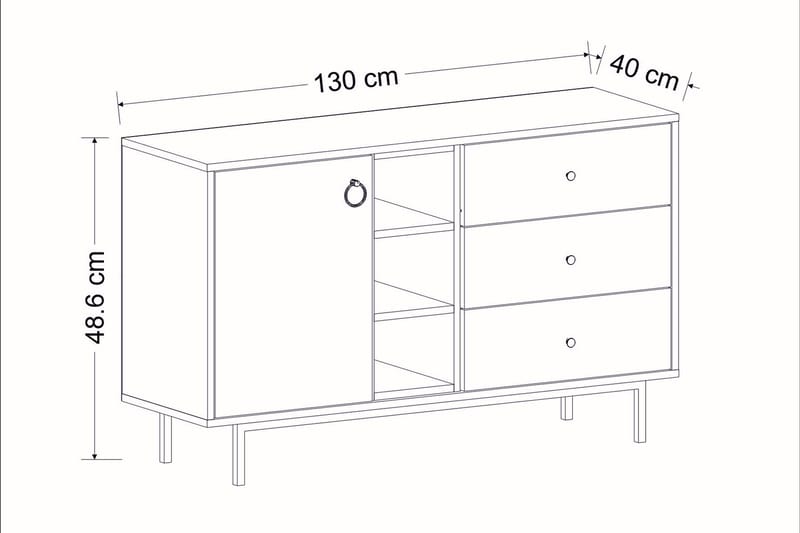 KARAVI Konsollbord 130 cm Antracit - Möbler - Bord