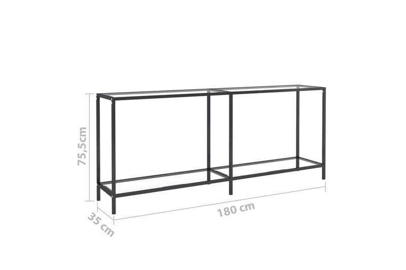 Konsolbord transparent 180x35x75,5 cm härdat glas - Transparent - Möbler - Bord