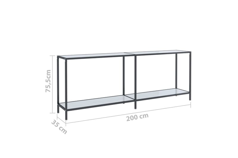 Konsolbord vit 200x35x75,5 cm härdat glas - Vit - Möbler - Bord