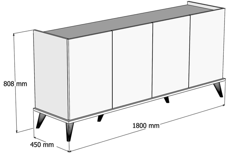 MADAKA Konsollbord 180 cm Mörkbrun/Svart/Natur - Möbler - Bord