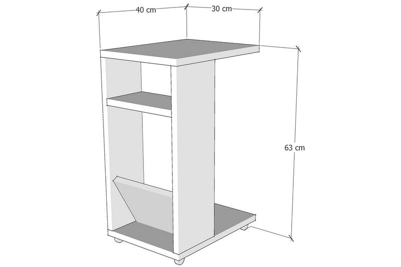 MADENLER Sidobord 63 cm Antracit/Svart - Möbler - Bord