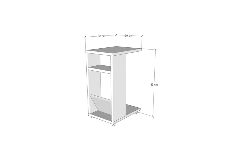 MADENLER Sidobord 63 cm Vit - Möbler - Bord