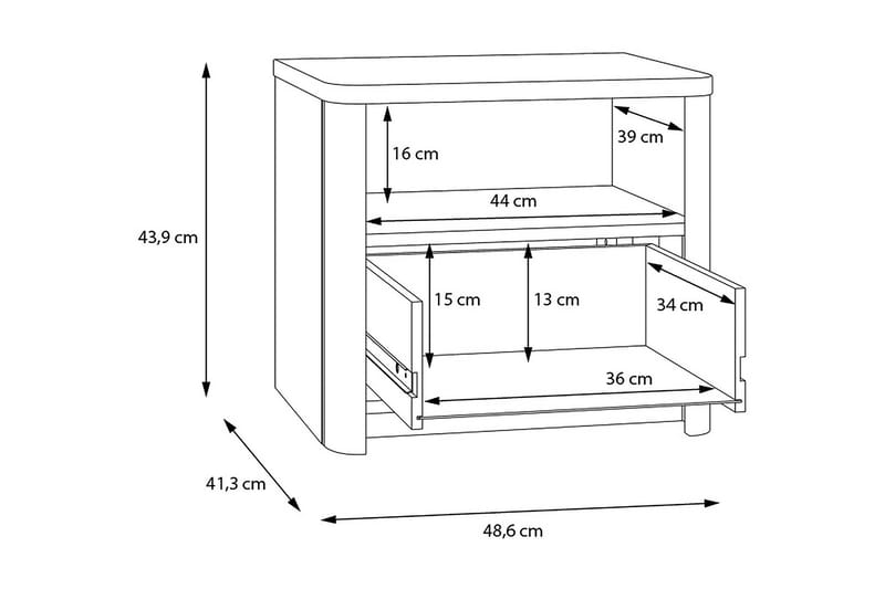 MAGURELE Sänglåda 2-pack Grå/Brun - Möbler - Bord