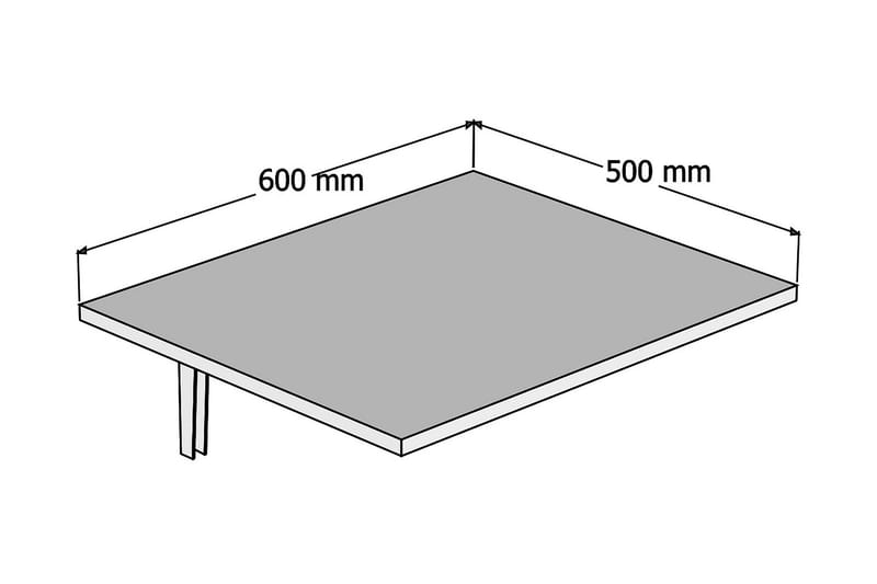 NARMA Vikbart Bord 50 cm Vit - Möbler - Bord