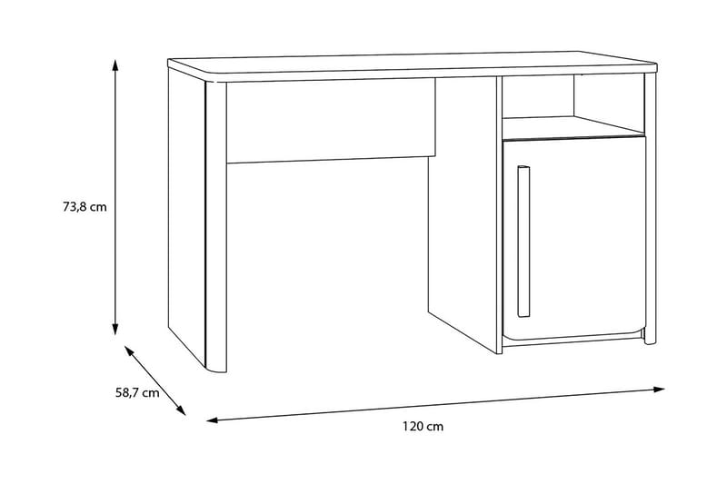 OSTROV Garderob 42x109 cm Grå/Brun - Möbler - Bord