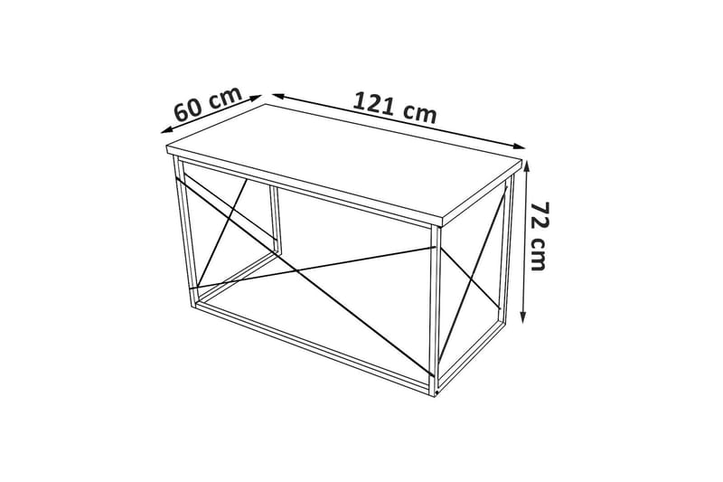 PARREGA Skrivbord 121x72x121 cm Blå - Möbler - Bord