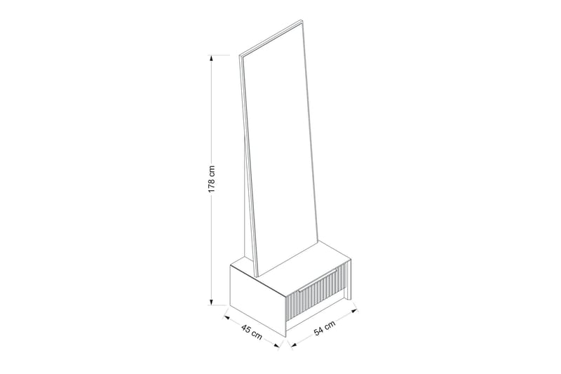 POOLBURN Sminkbord 54 cm Antracit - Möbler - Bord