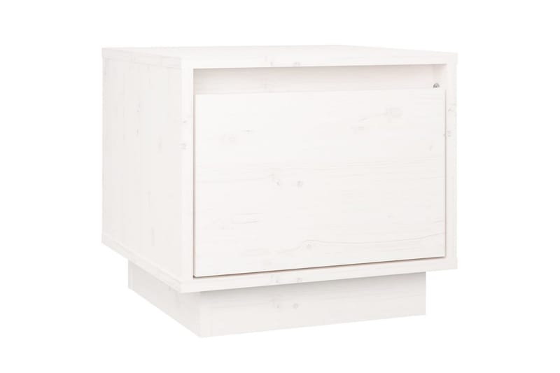 Sängbord 2 st vit 35x34x32 cm massiv furu - Vit - Möbler - Bord