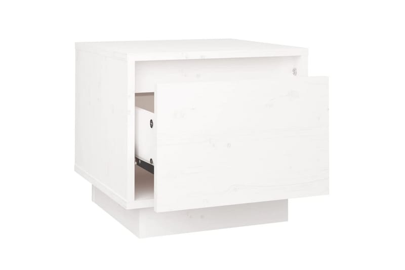 Sängbord 2 st vit 35x34x32 cm massiv furu - Vit - Möbler - Bord