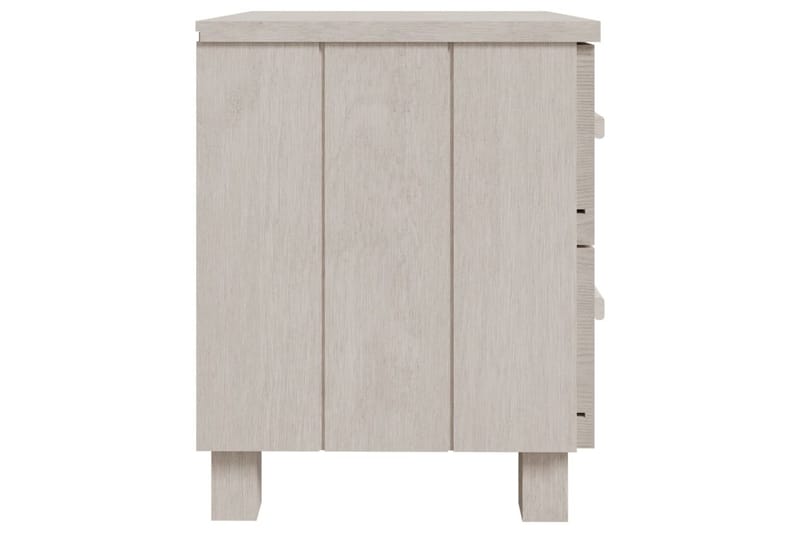 Sängbord 2 st vit 40x35x44,5 cm massiv furu - Vit - Möbler - Bord