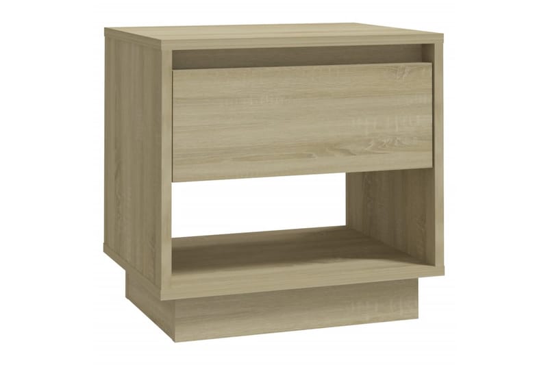 Sängbord sonoma-ek 45x34x44 cm spånskiva - Beige - Möbler - Bord