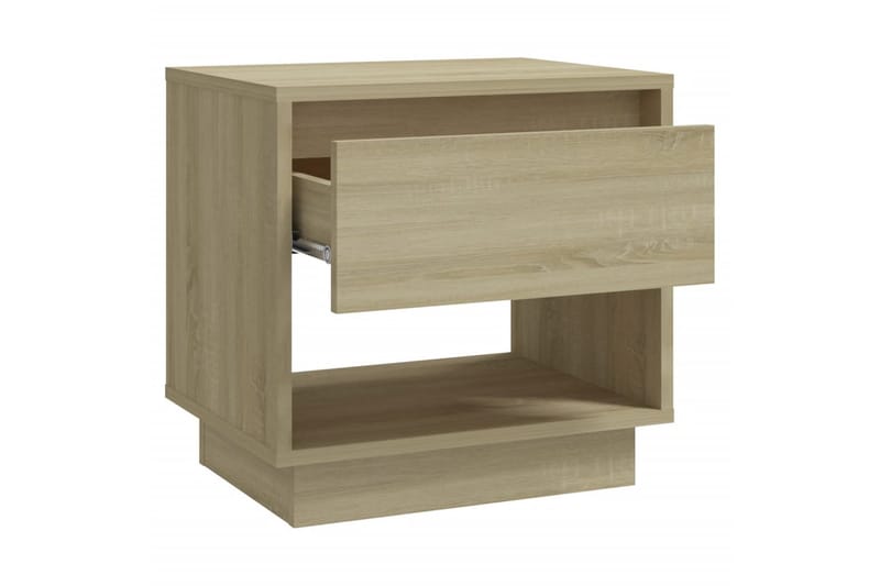 Sängbord sonoma-ek 45x34x44 cm spånskiva - Beige - Möbler - Bord