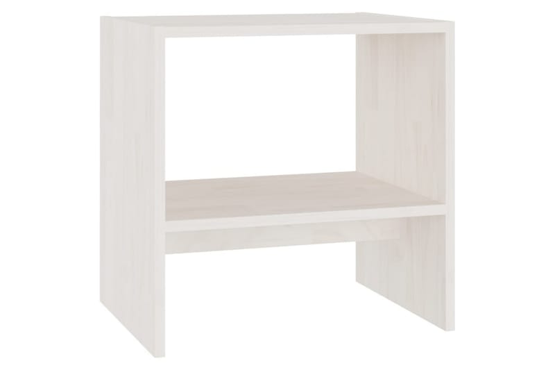 Sängbord vit 40x30,5x40 cm massiv furu - Vit - Sängbord - Bord