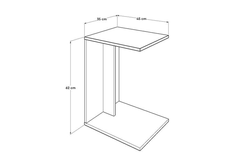 SIDOBORD 35 cm Vit - Möbler - Bord