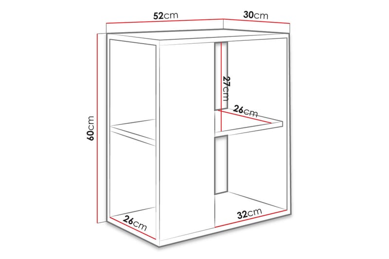 Sidobord  52 cm - Vit - Möbler - Bord