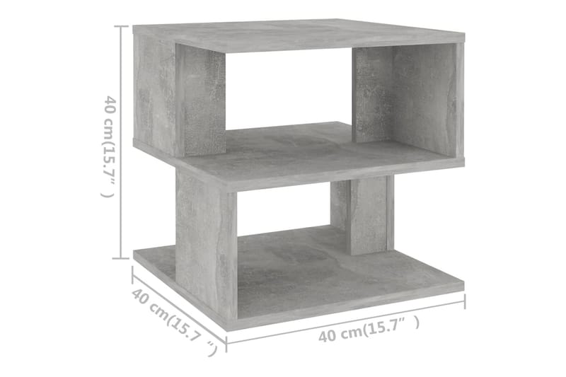 Sidobord betonggrå 40x40x40 cm spånskiva - Grå - Möbler - Bord